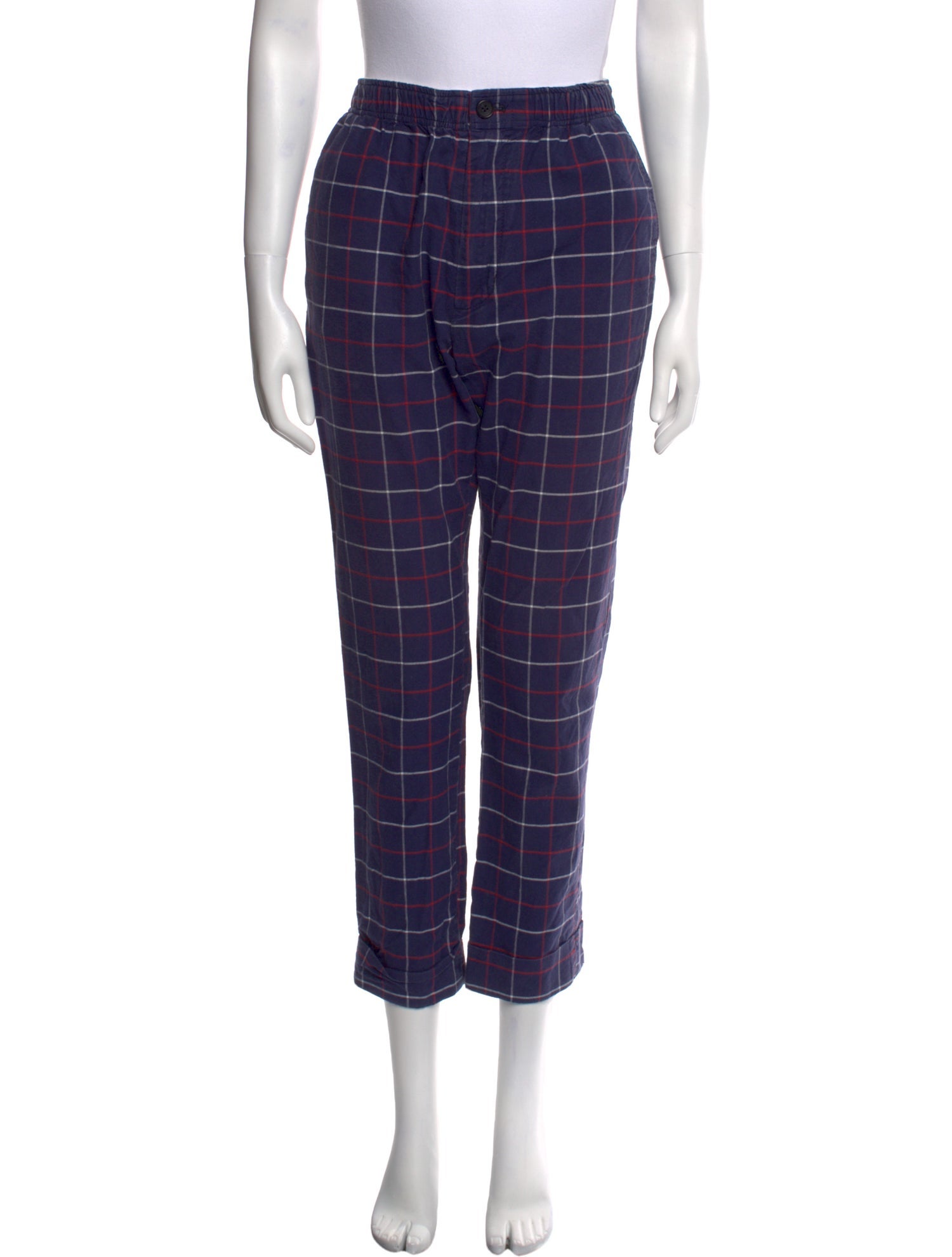 Engineered Garments Plaid Print Straight Leg Pants