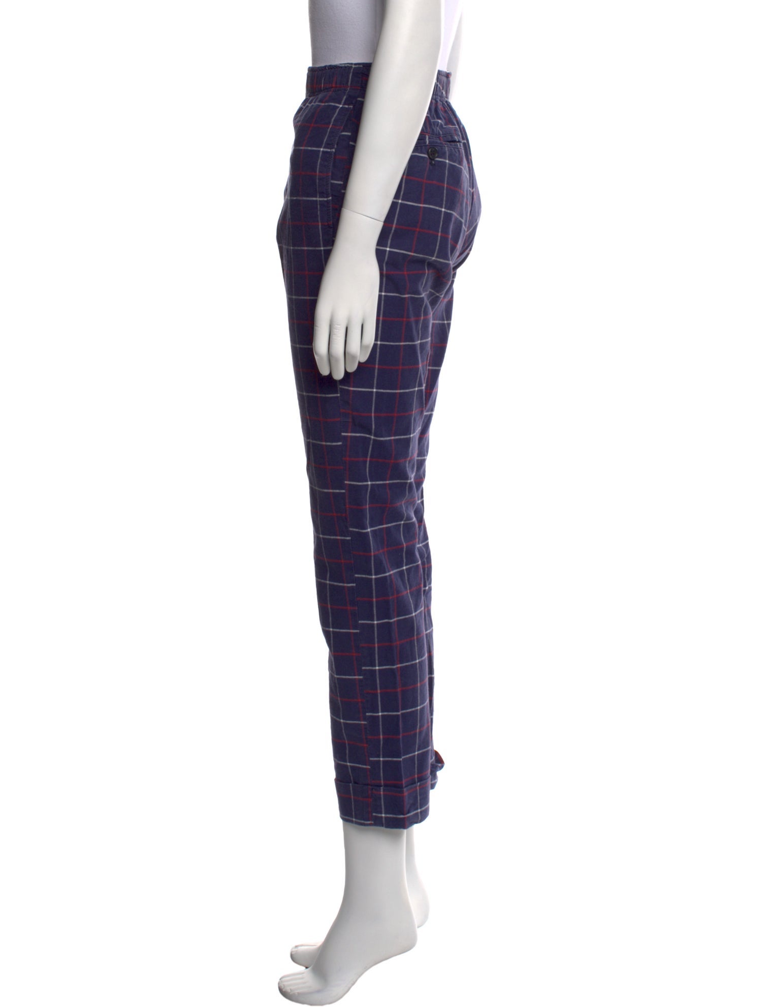 Engineered Garments Plaid Print Straight Leg Pants