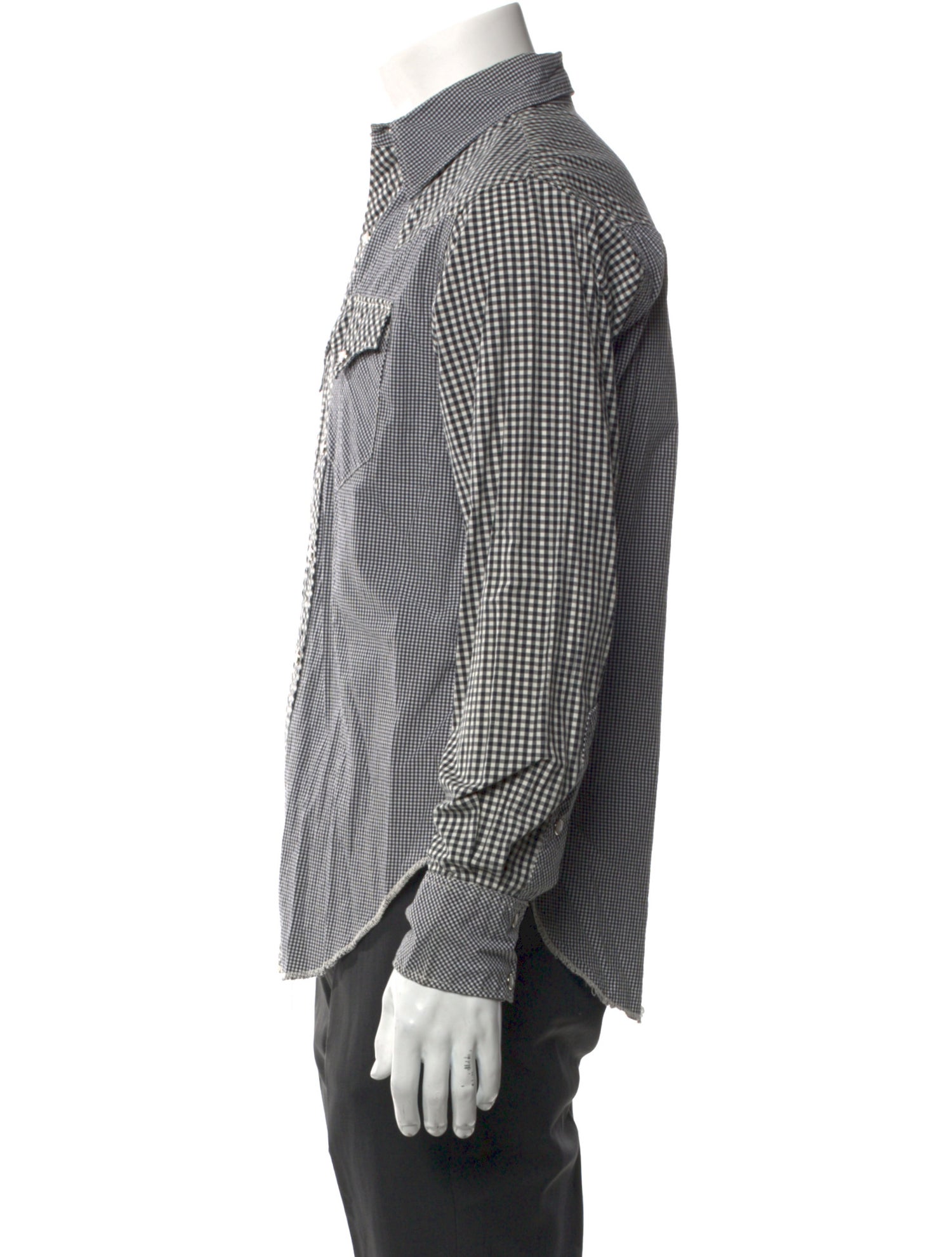 Engineered Garments Plaid Print Long Sleeve Western Shirt