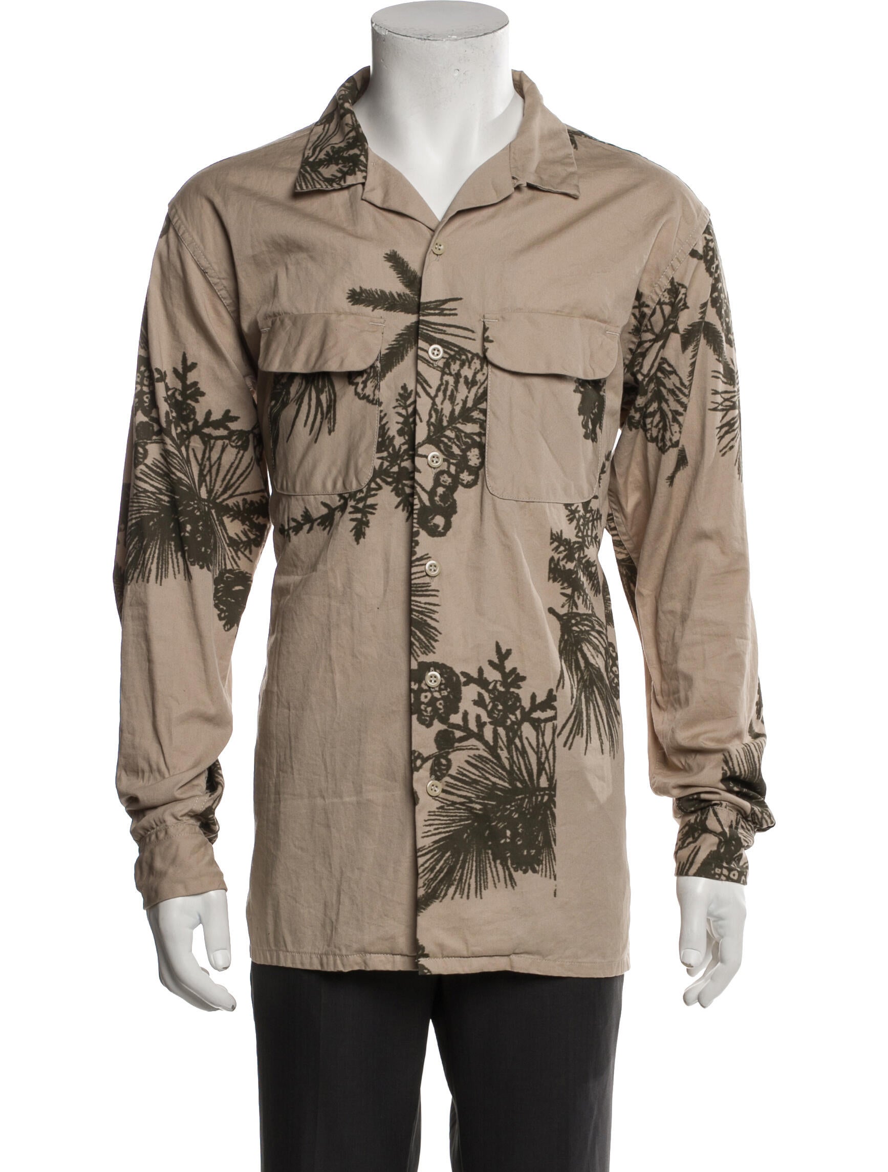 Engineered Garments Printed Long Sleeve Dress Shirt