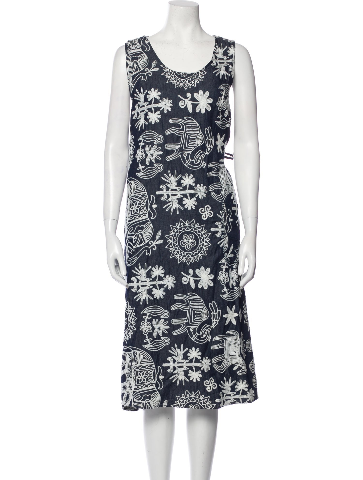 Engineered Garments Floral Print Midi Length Dress