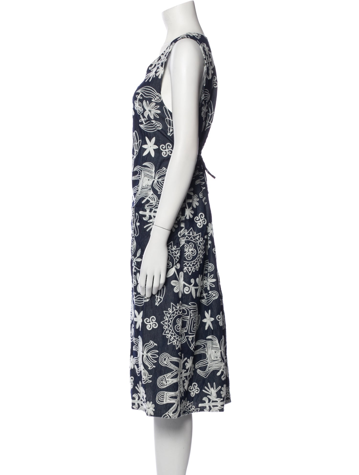 Engineered Garments Floral Print Midi Length Dress