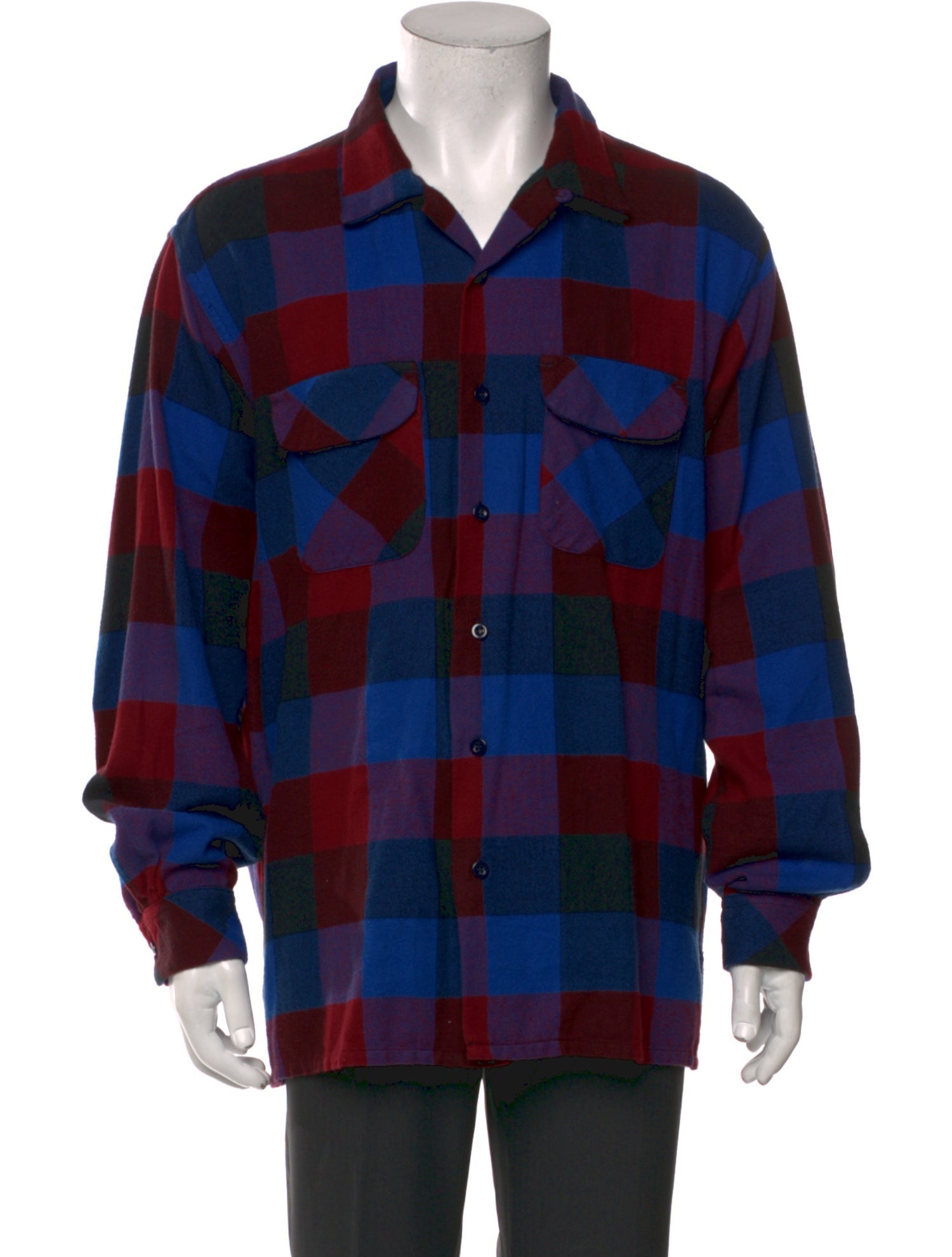 Engineered Garments Plaid Print Long Sleeve Shirt