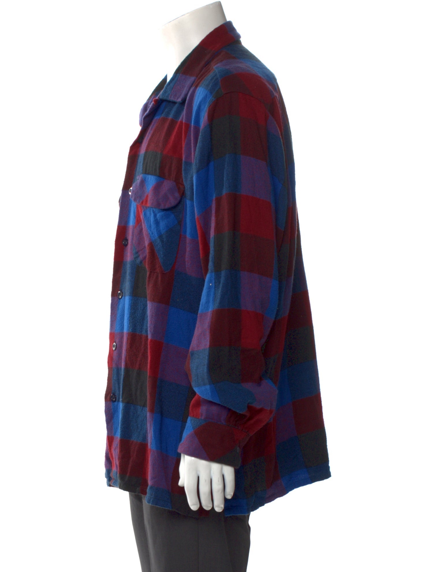 Engineered Garments Plaid Print Long Sleeve Shirt