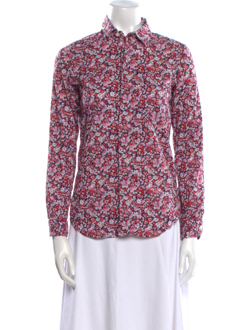 Engineered Garments Floral Print Long Sleeve Button-Up Top