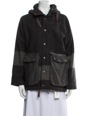 Engineered Garments Wool Tweed Pattern Fur Jacket