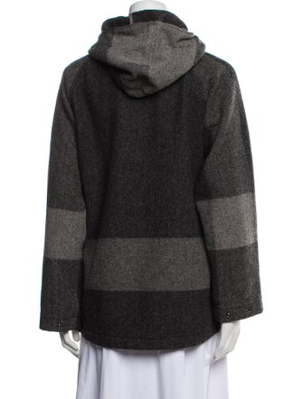 Engineered Garments Wool Tweed Pattern Fur Jacket