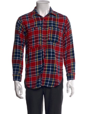 Engineered Garments Plaid Print Long Sleeve Shirt