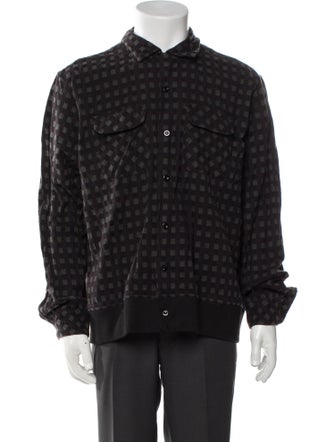 Engineered Garments Plaid Print Trucker Jacket