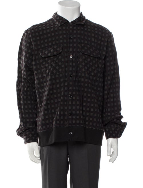 Engineered Garments Plaid Print Trucker Jacket