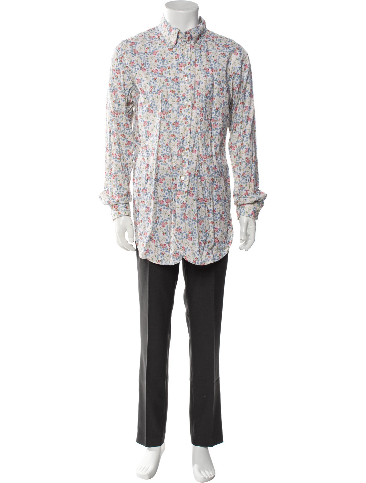 Engineered Garments Floral Print Long Sleeve Shirt