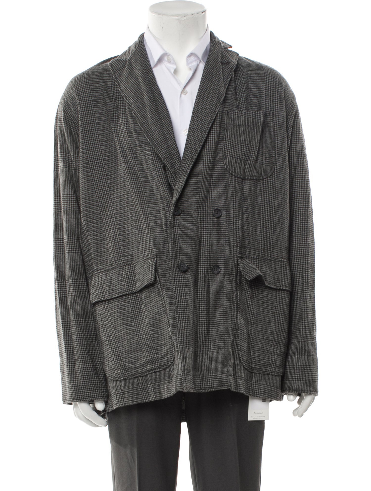 Engineered Garments Wool Plaid Print Moto Jacket