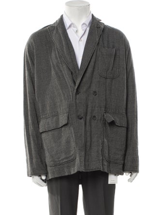 Engineered Garments Wool Plaid Print Moto Jacket