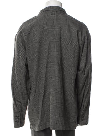 Engineered Garments Wool Plaid Print Moto Jacket