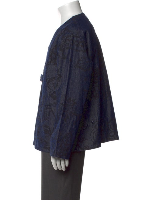 Engineered Garments Printed Long Sleeve Denim Shirt