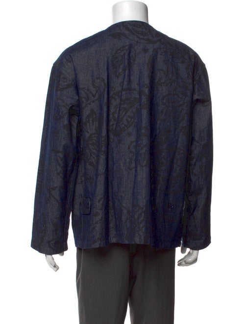 Engineered Garments Printed Long Sleeve Denim Shirt