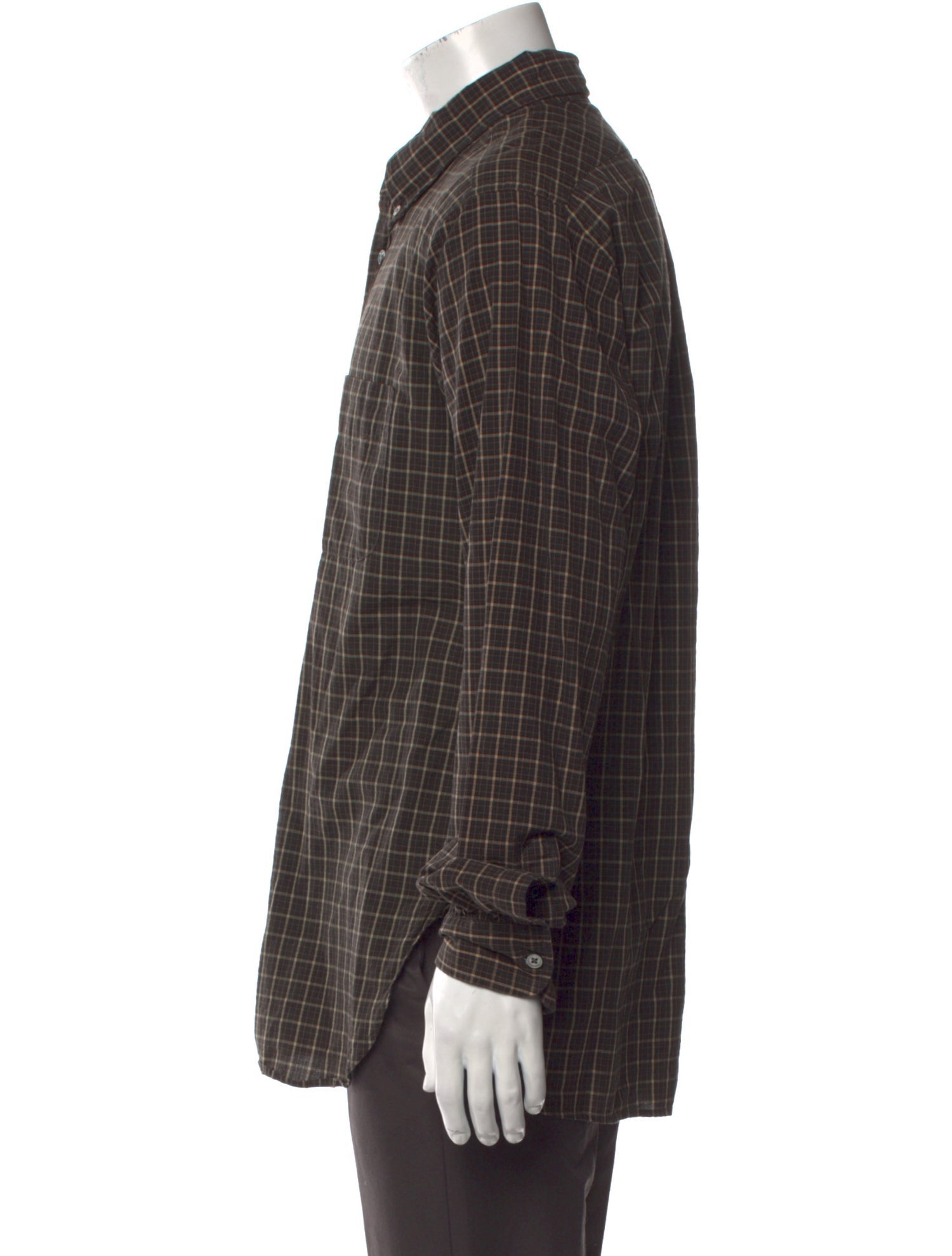 Engineered Garments Plaid Print Long Sleeve Shirt