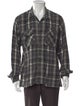 Engineered Garments Plaid Print Long Sleeve Western Shirt