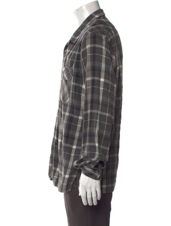 Engineered Garments Plaid Print Long Sleeve Western Shirt