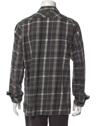 Engineered Garments Plaid Print Long Sleeve Western Shirt