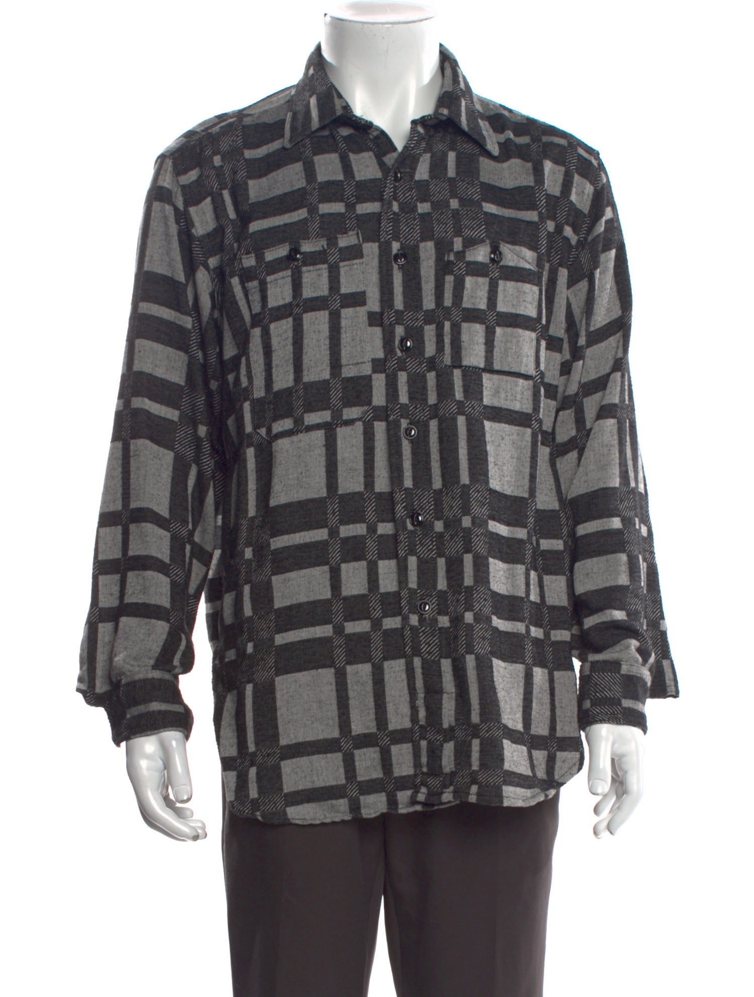 Engineered Garments Plaid Print Long Sleeve Shirt