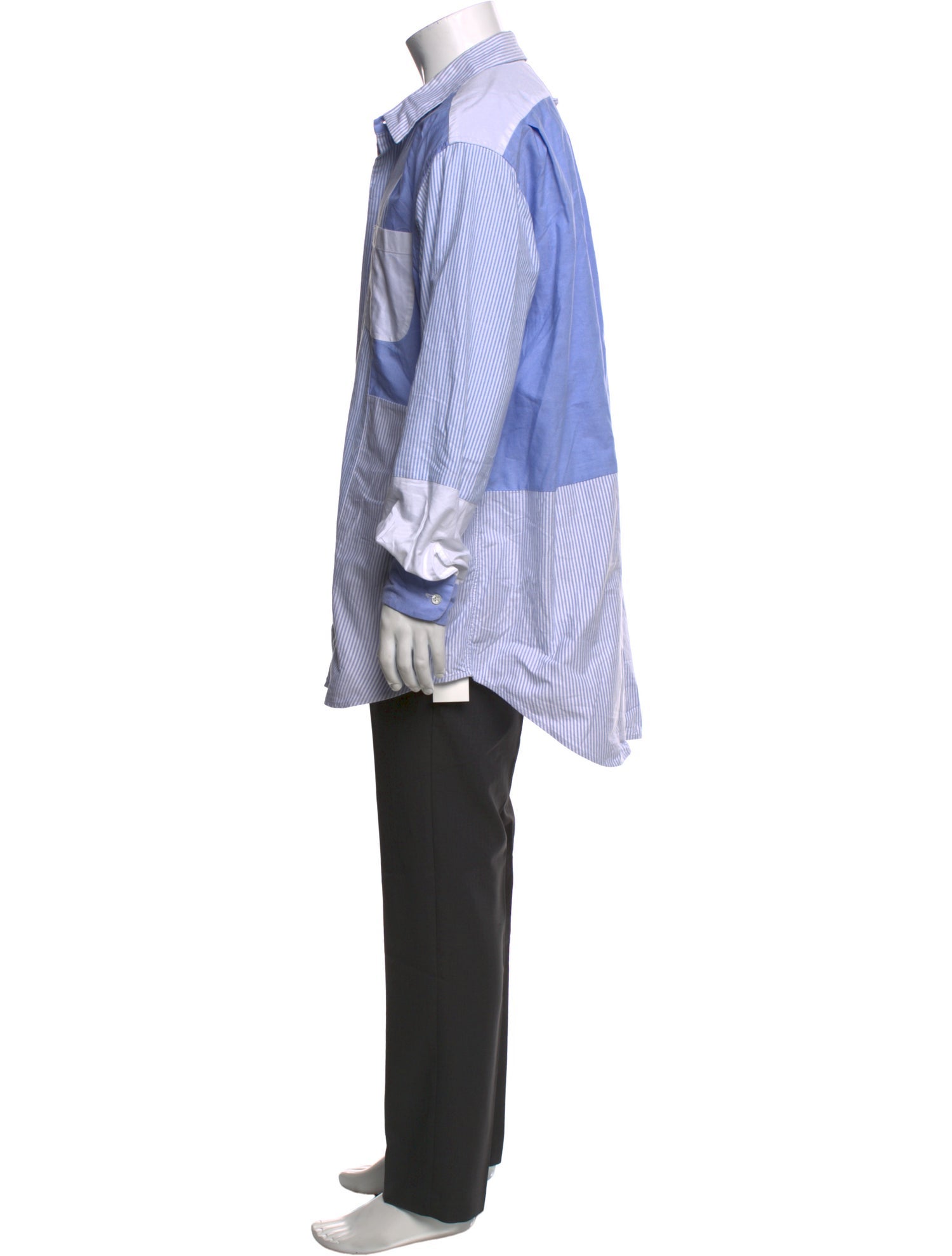 Engineered Garments Striped Long Sleeve Dress Shirt