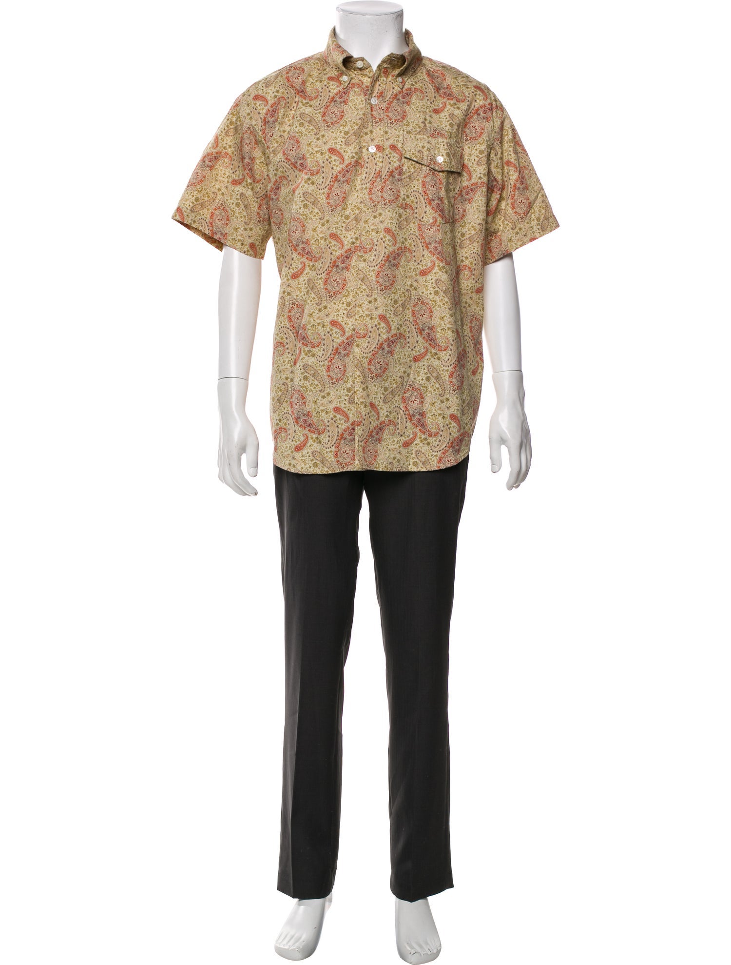 Engineered Garments Paisley Print Short Sleeve Shirt