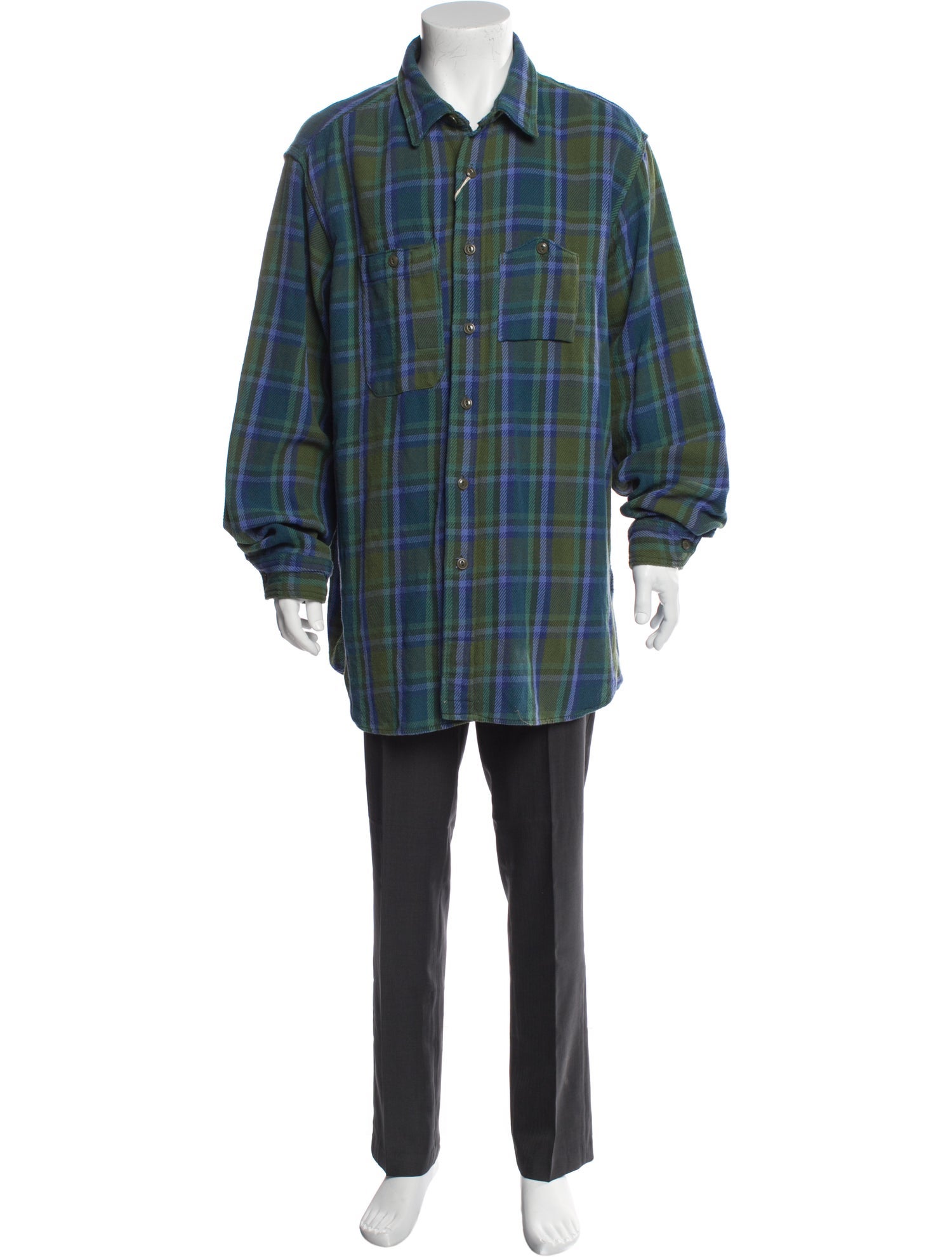 Engineered Garments Plaid Print Long Sleeve Shirt w/ Tags