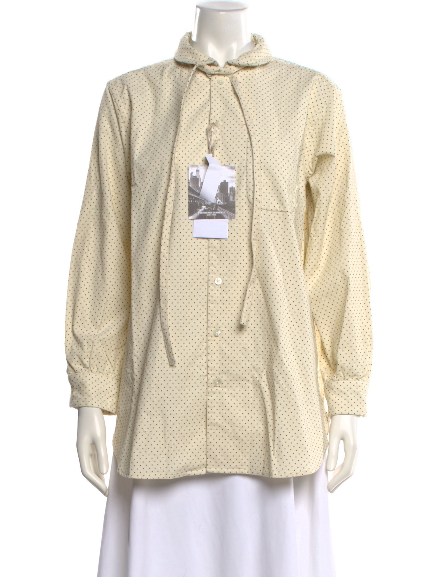 Engineered Garments Corduroy Polka Dot Print Button-Up Top w/ Tags