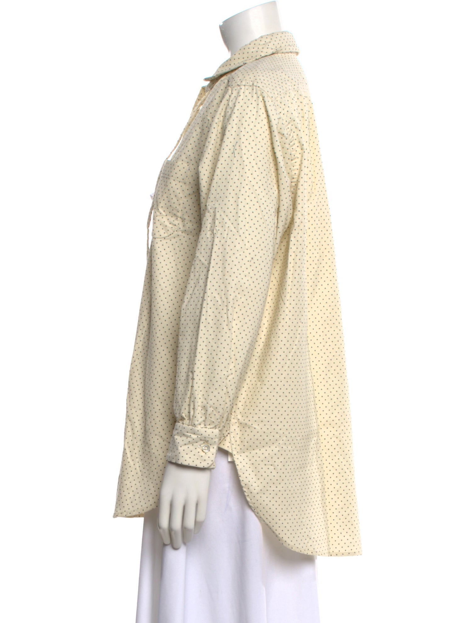 Engineered Garments Corduroy Polka Dot Print Button-Up Top w/ Tags