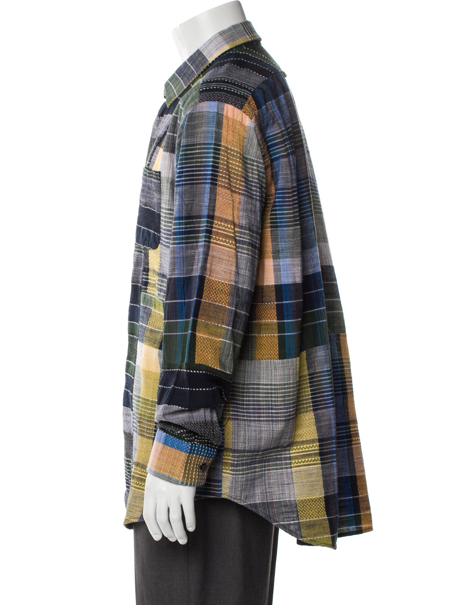 Engineered Garments Plaid Print Long Sleeve Shirt