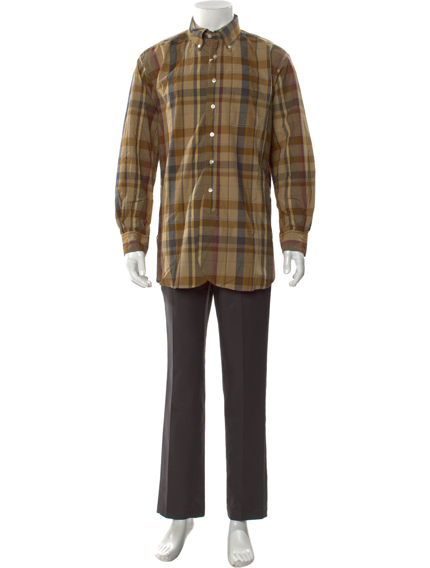 Engineered Garments Plaid Print Long Sleeve Shirt w/ Tags