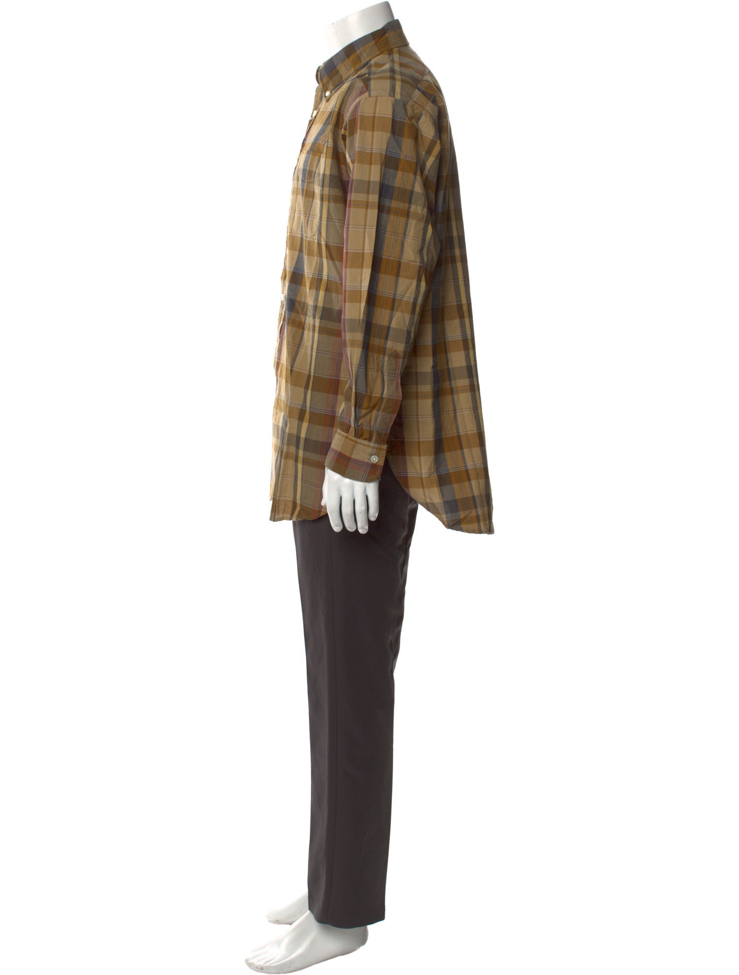 Engineered Garments Plaid Print Long Sleeve Shirt w/ Tags