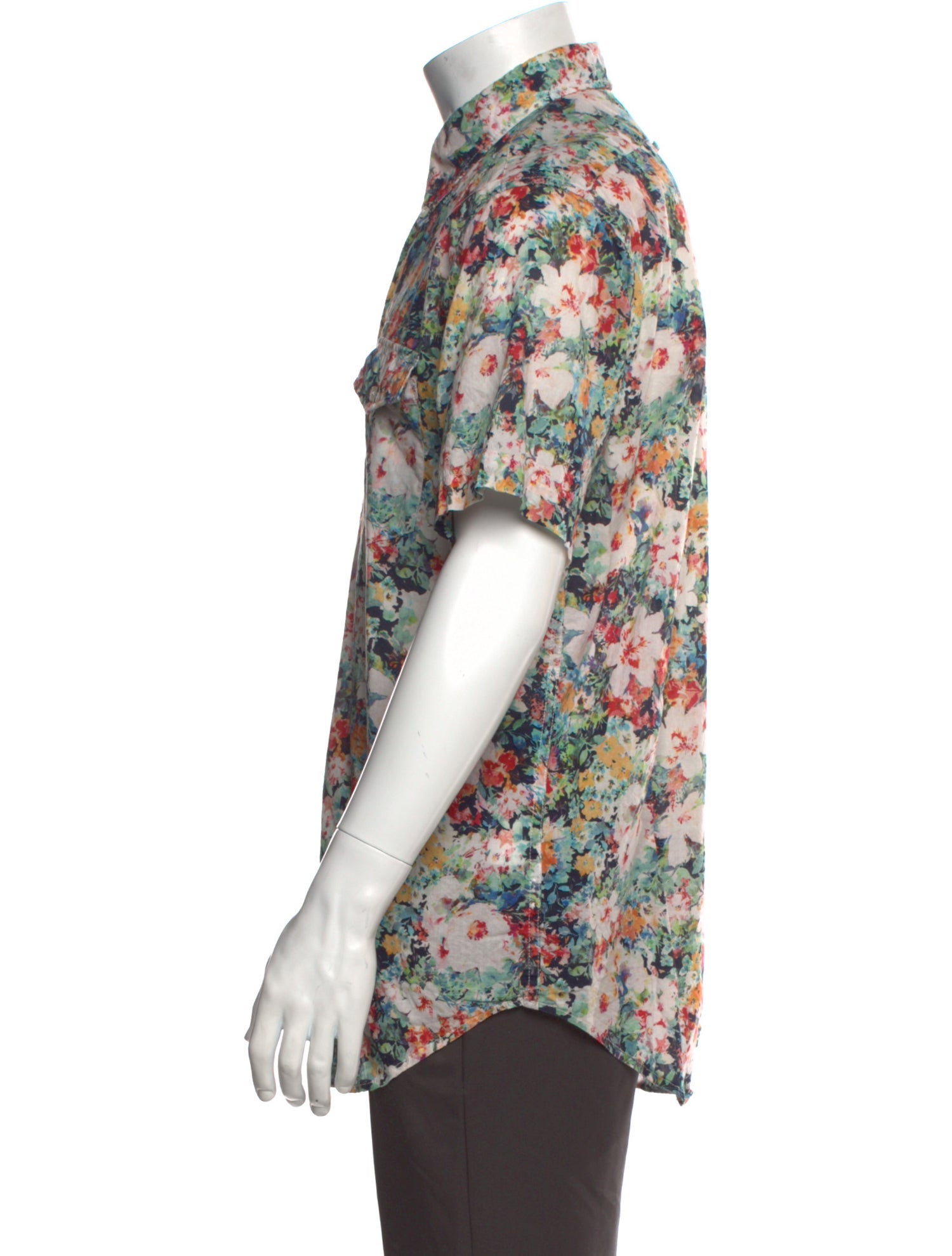 Engineered Garments Floral Print Short Sleeve Shirt