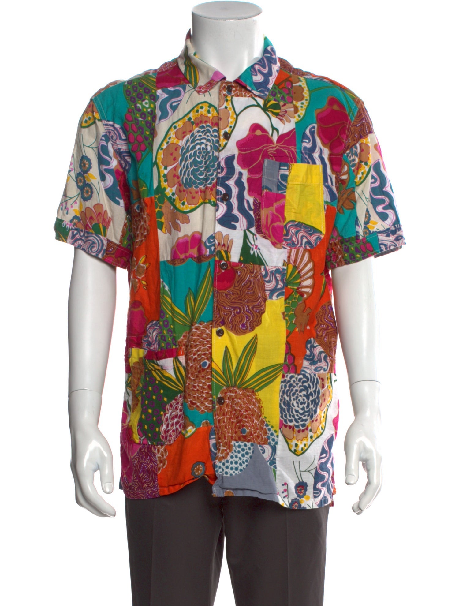 Engineered Garments Floral Print Short Sleeve Shirt