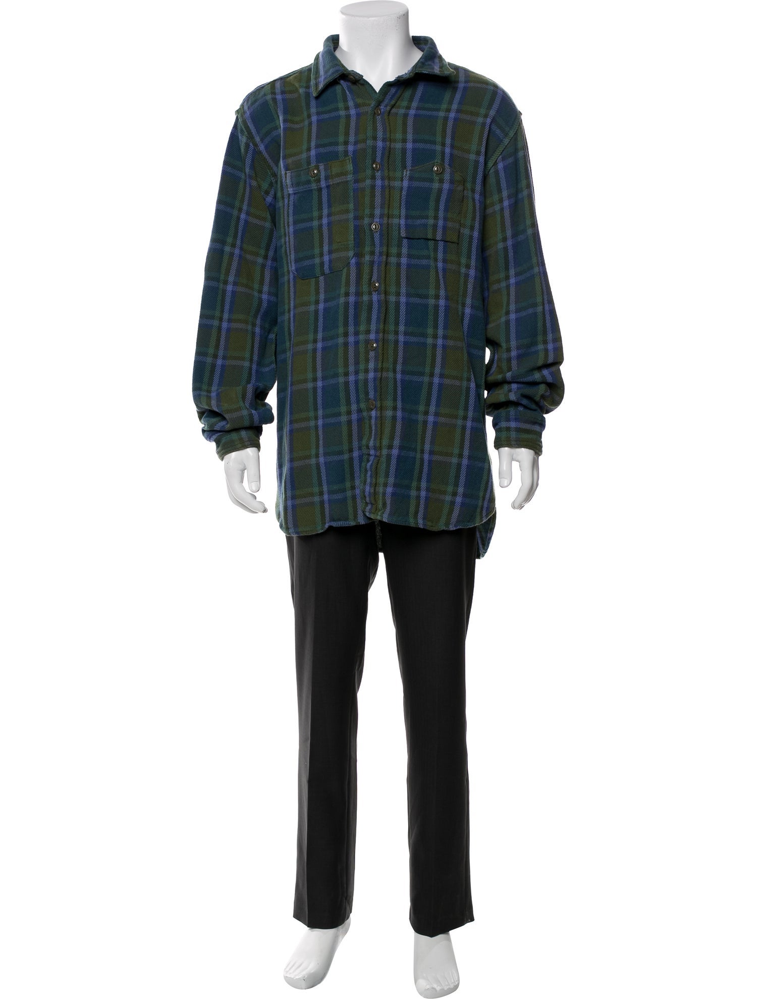 Engineered Garments Plaid Print Long Sleeve Shirt