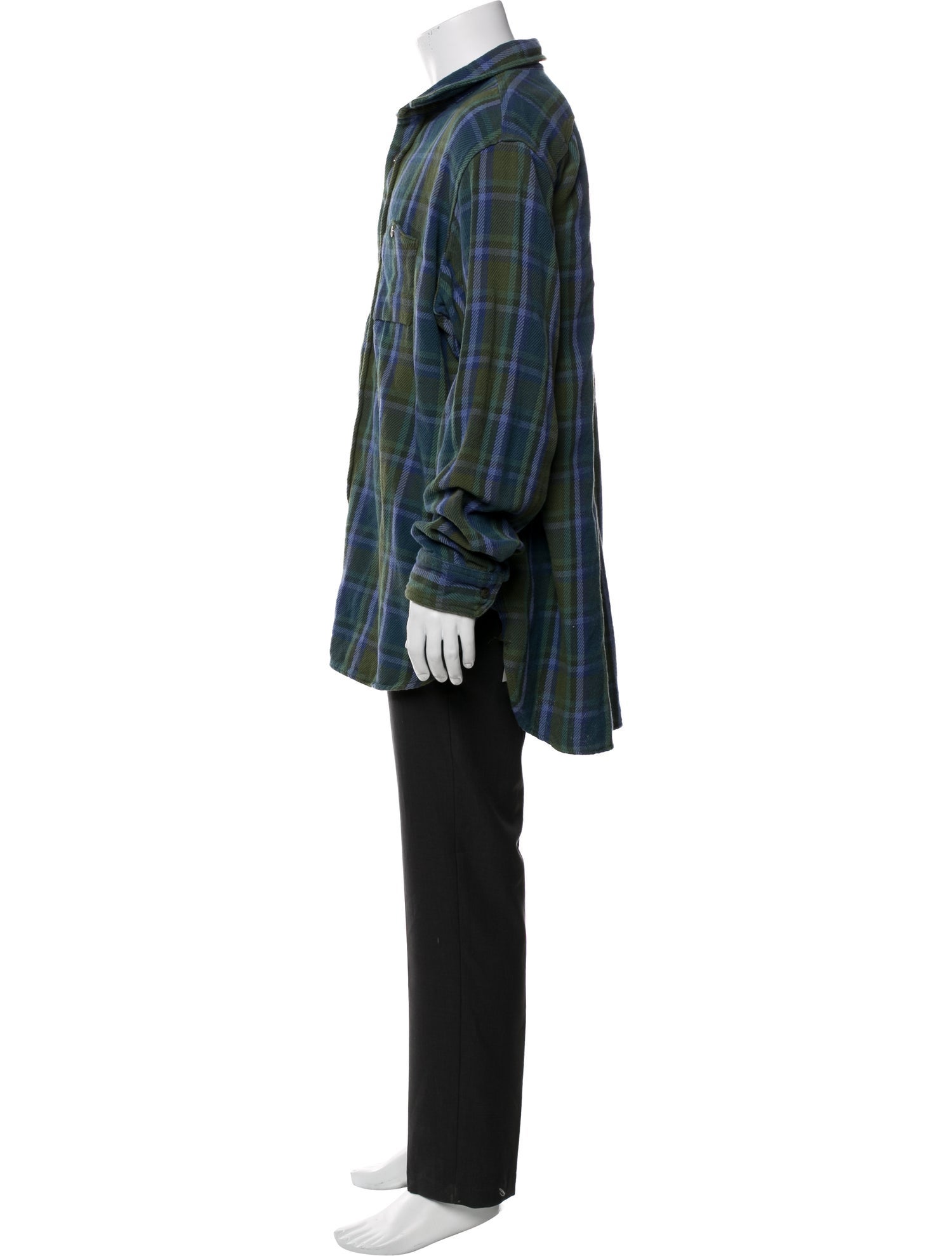 Engineered Garments Plaid Print Long Sleeve Shirt