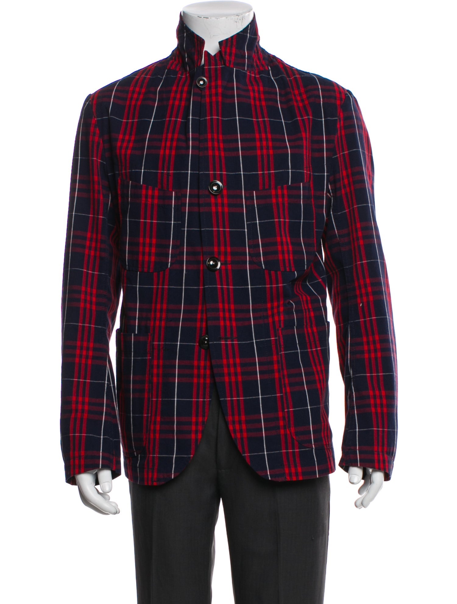 Engineered Garments Plaid Print Jacket