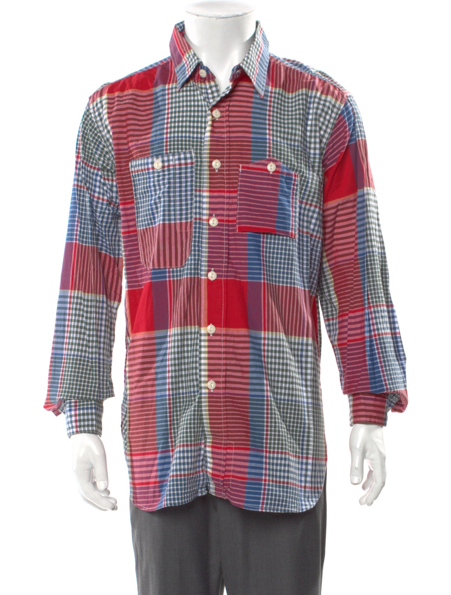 Engineered Garments Plaid Print Long Sleeve Shirt w/ Tags