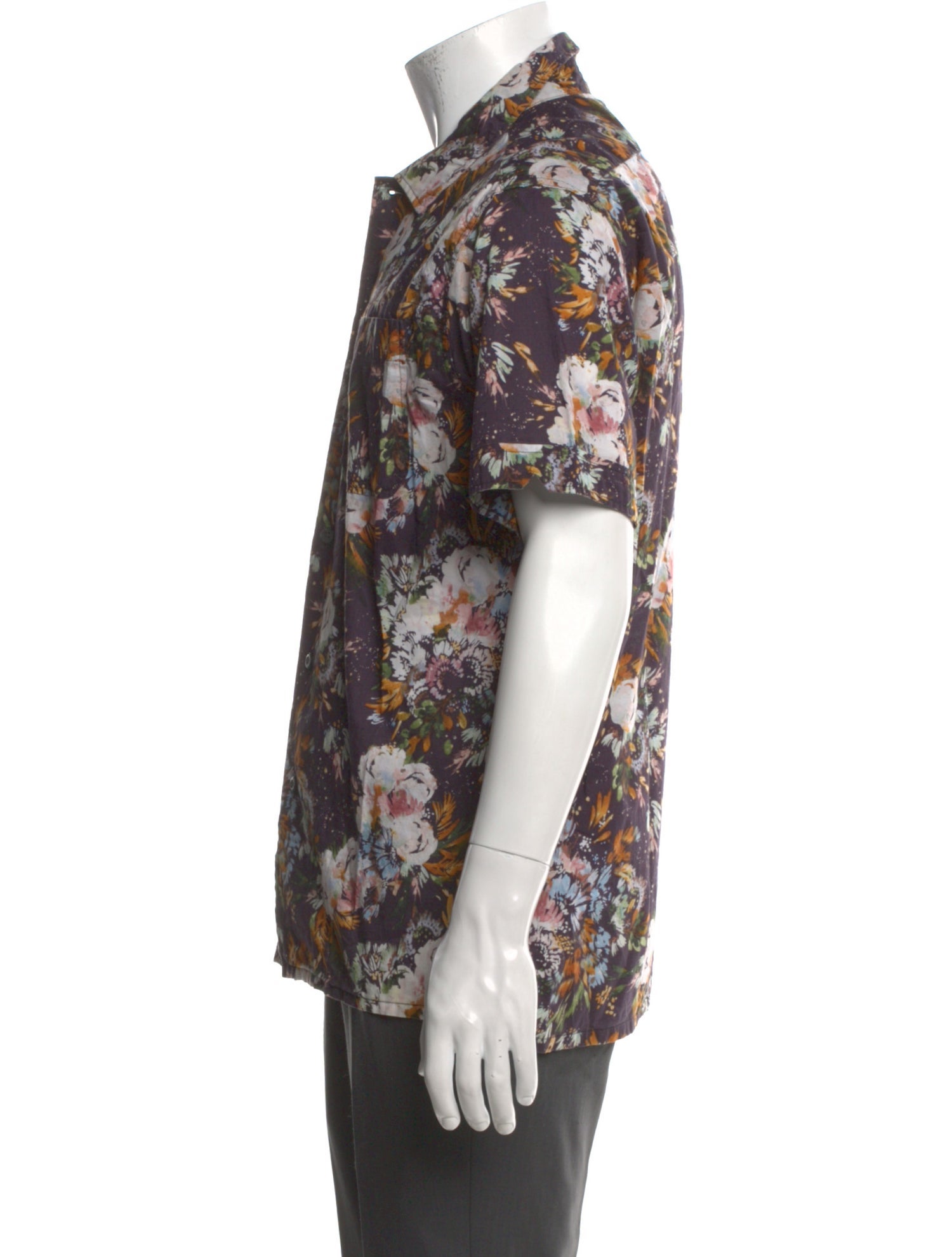 Engineered Garments Floral Print Short Sleeve Shirt