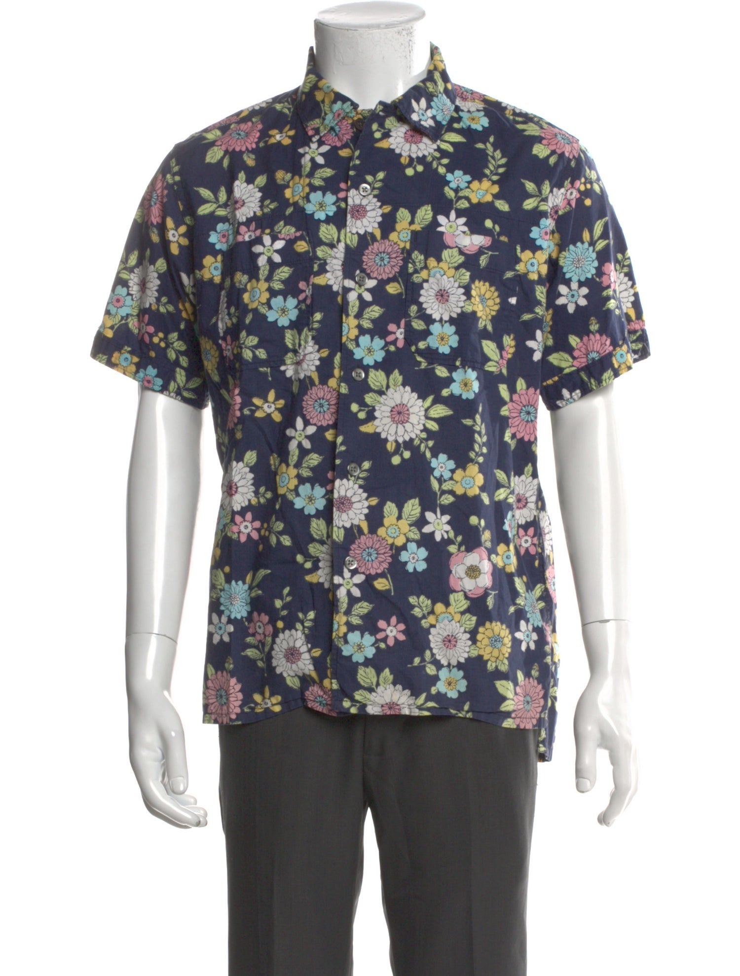 Engineered Garments Floral Print Short Sleeve Shirt