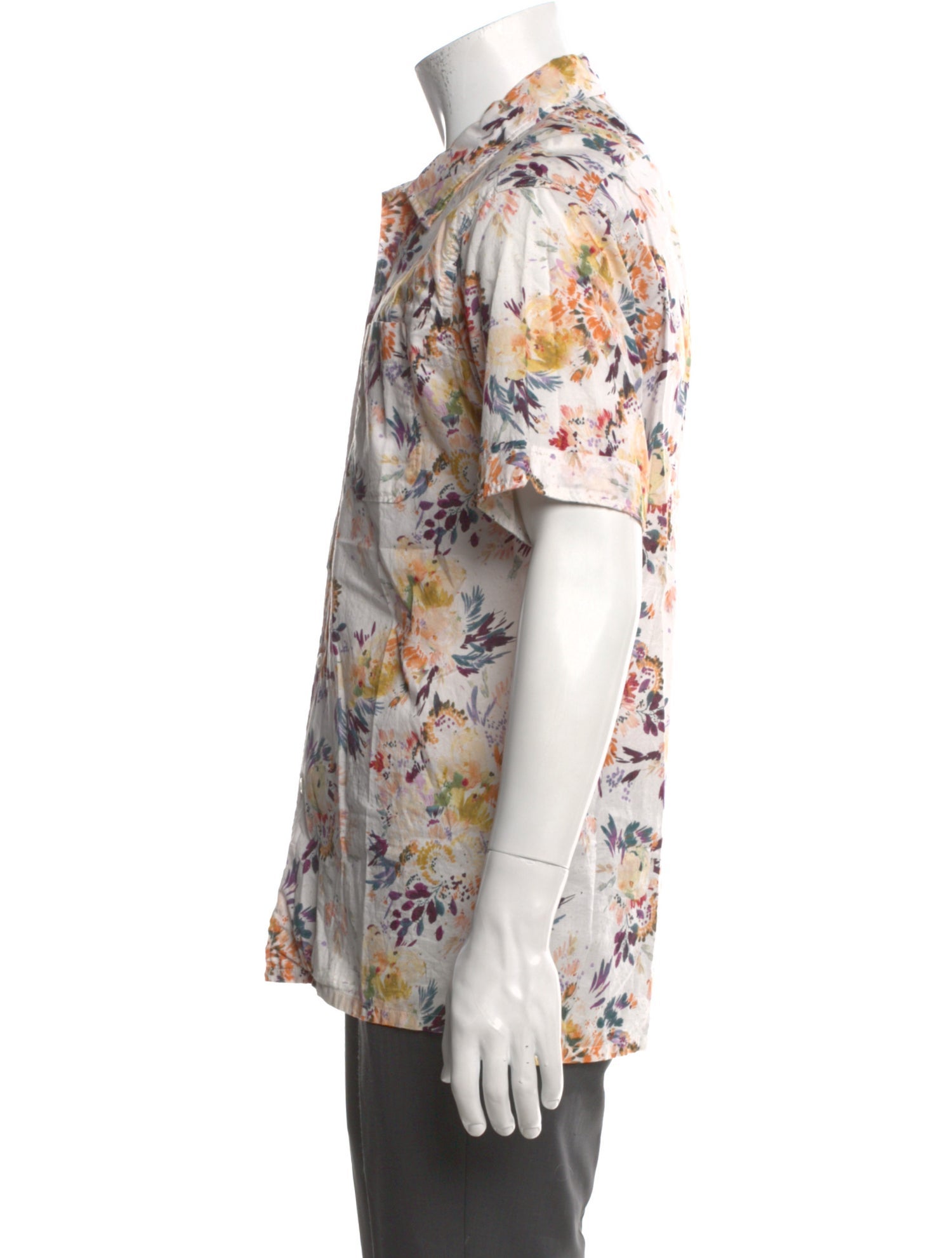 Engineered Garments Floral Print Short Sleeve Shirt