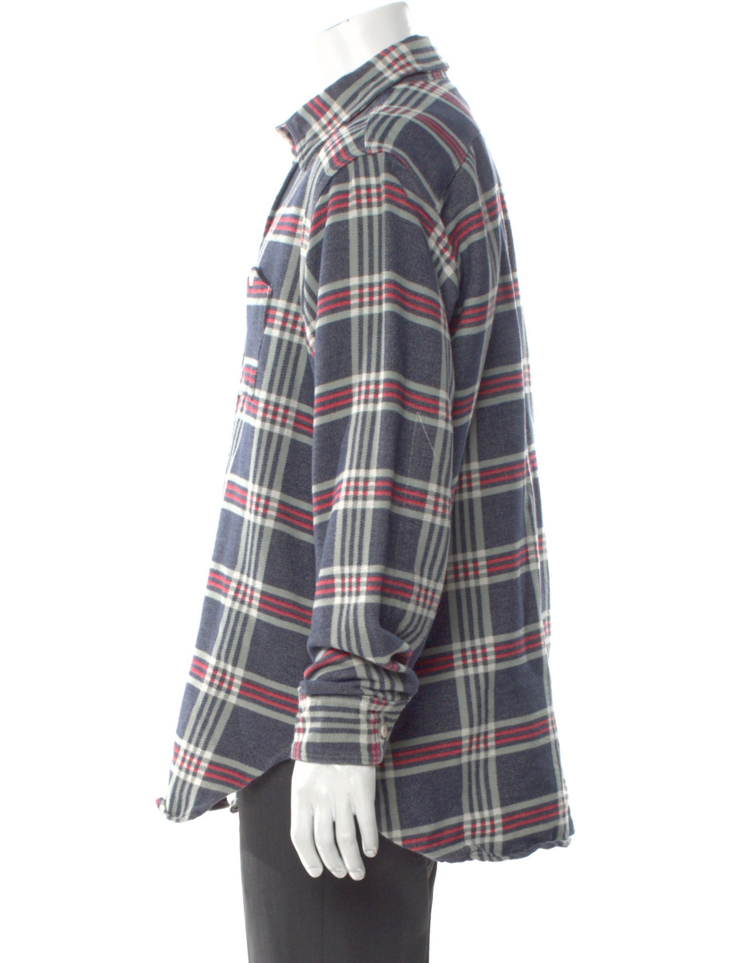 Engineered Garments Plaid Print Long Sleeve Shirt