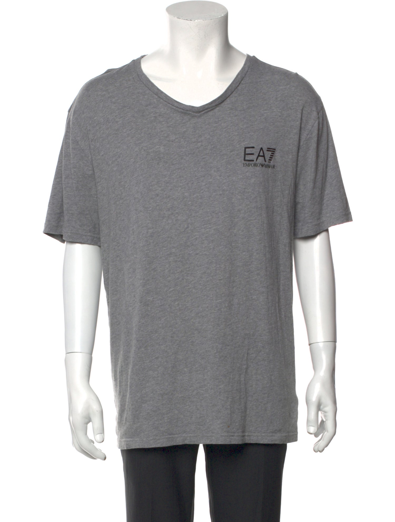 EA7 Emporio Armani Graphic Print V-Neck T-Shirt