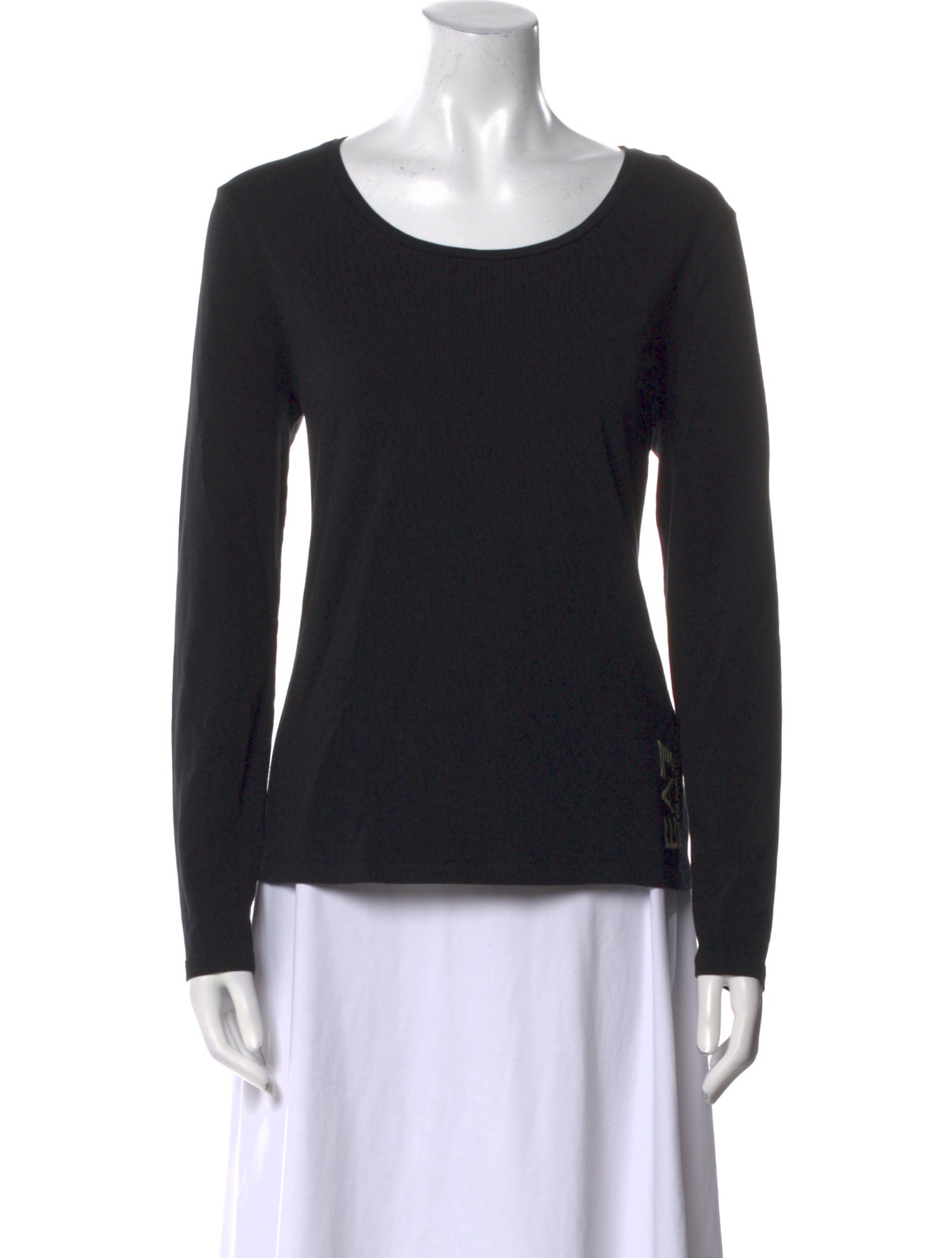 EA7 Emporio Armani Scoop Neck Long Sleeve Top