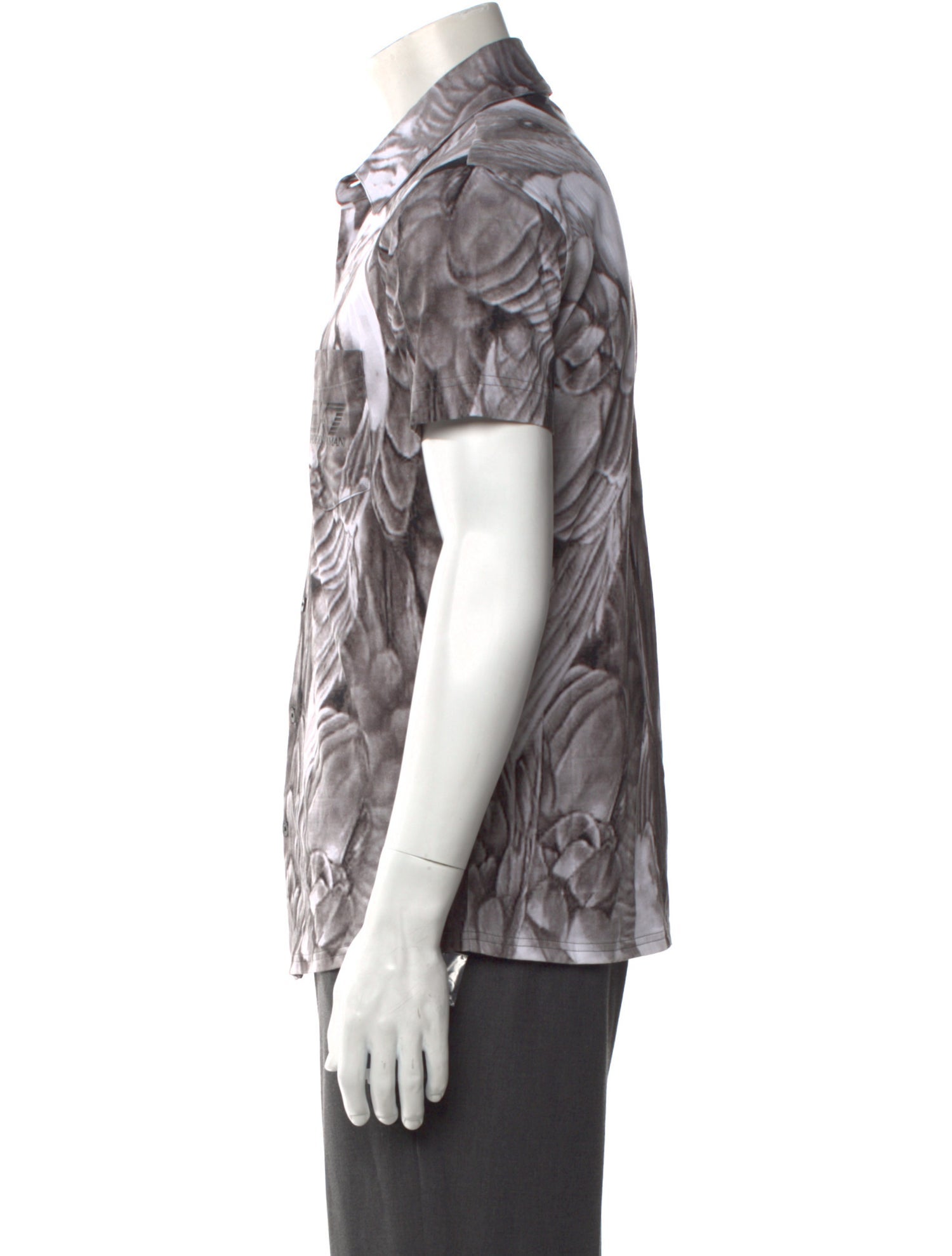 EA7 Emporio Armani Floral Print Short Sleeve Shirt w/ Tags