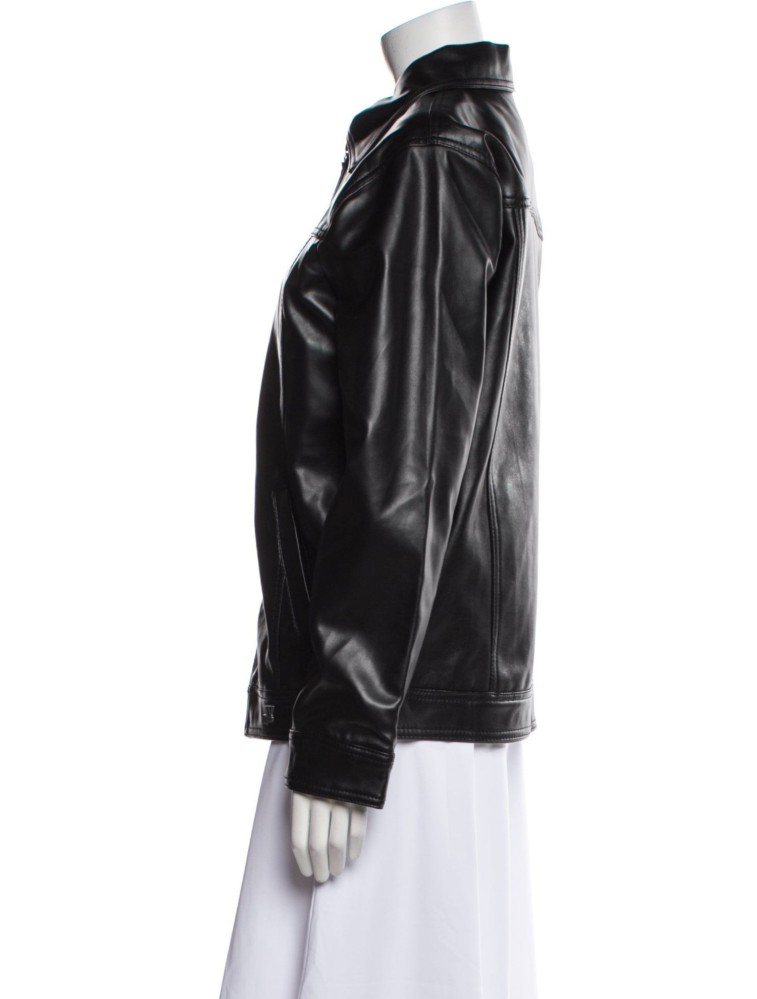 EA7 Emporio Armani Leather Biker Jacket