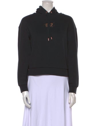 EA7 Emporio Armani Graphic Print Mock Neck Sweatshirt