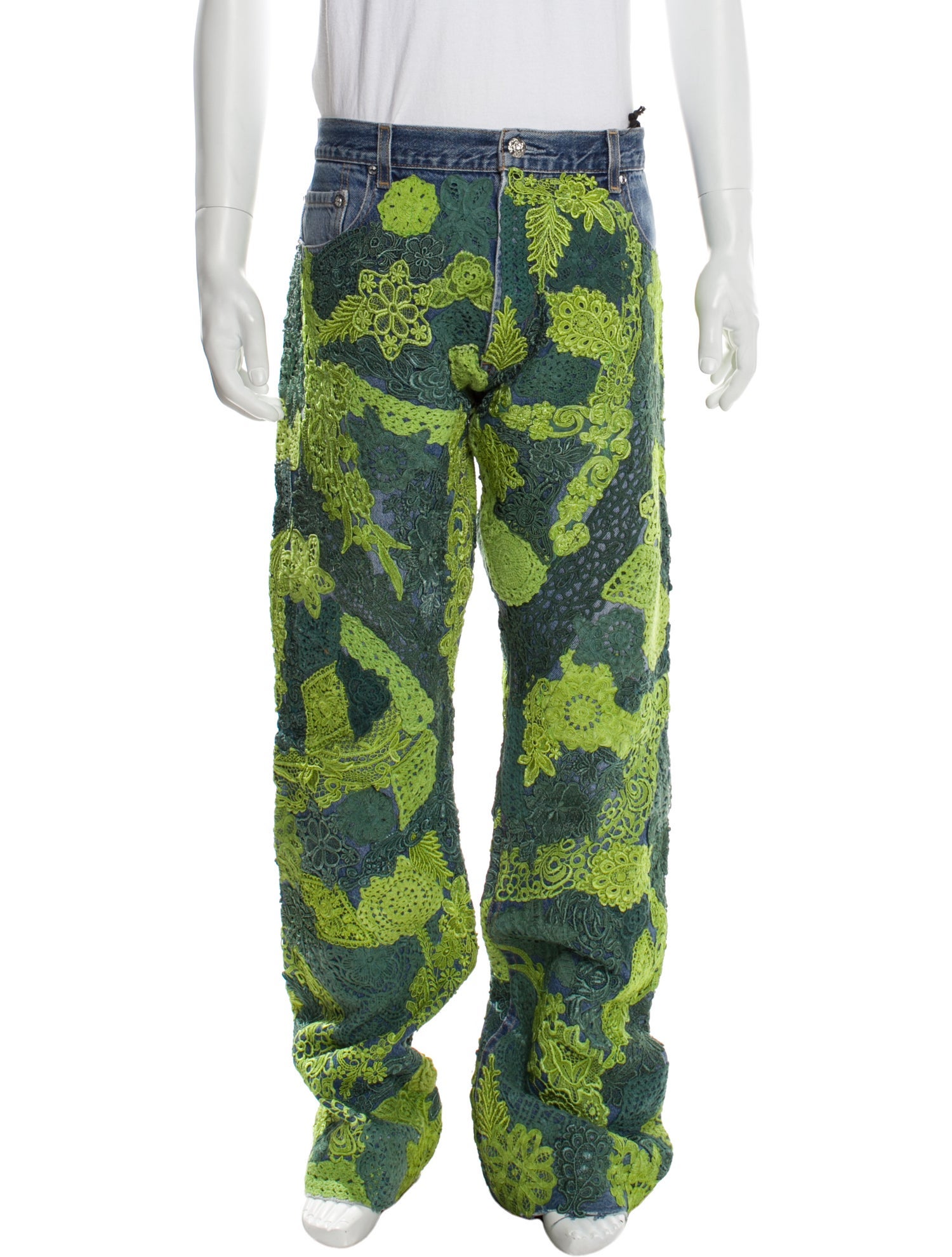 EARTHLING VIP StraightLeg Jeans Green, 12.5" Rise Jeans, Clothing