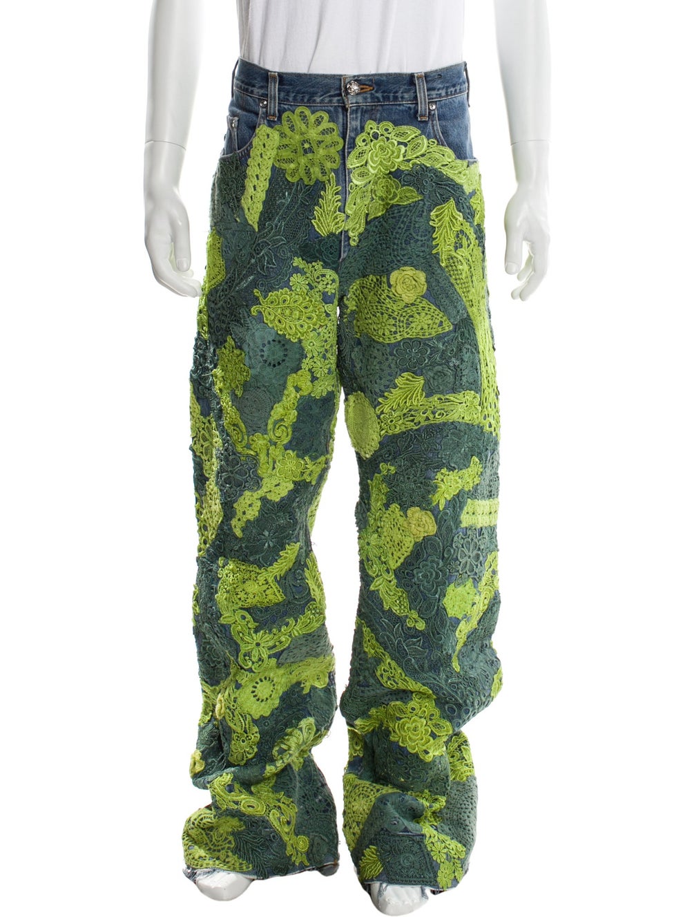 EARTHLING VIP StraightLeg Jeans Green, 13.25" Rise Jeans, Clothing